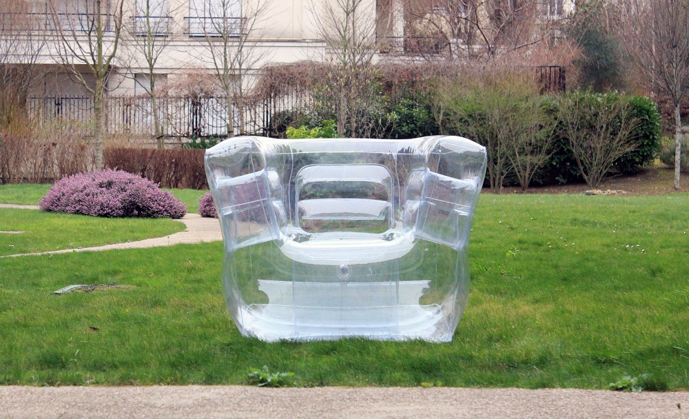  FAUTEUIL GONFLABLE CUBRIK TRANSPARENT